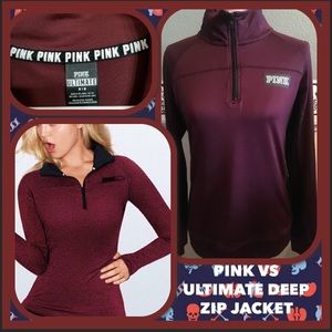 PINK VS HTF ULTIMATE DEEP ZIP JACKET BRAND NEW MED